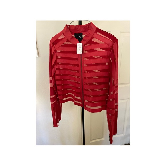 Dots Faux leather and mesh jacket - Picture 3 of 4